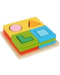 Edukativna igračka Tooky Toy - Drveni sorter, Multi-shape - 1t