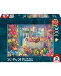 Slagalica Schmidt od 1000 dijelova - Colourful flower shop - 1t