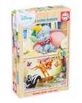 Puzzle Educa od 2 х 16 dijelova - Dumbo i Bambi - 1t