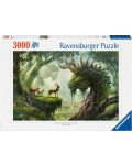 Slagalica Ravensburger od 3000 dijelova - Šumski zmaj se budi - 1t