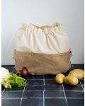 Posuda za pohranu s torbom Pebbly - 35 x 27 x 14.5 cm, juta i pamuk - 5t