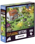 Slagalica Exploding Kittens od 1000 dijelova - U dvorištu - 1t