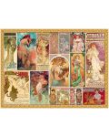 Slagalica Grafika od 3000 dijelova - Alphonse Mucha, kolaž - 2t