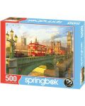 Puzzle Springbok od 500 dijelova - Westminsterski most - 1t