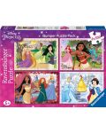 Slagalica Ravensburger od  4х100 dijelova - Disneyeve princeze - 1t