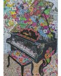 Slagalica Heye od 1000 dijelova - Klavir s cvijećem - 2t