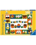 Slagalica Ravensburger od 500 dijelova - Portreti Miffy - 1t