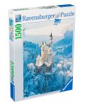 Slagalica Ravensburger od 1500 dijelova - Dvorac Neuschwanstein zimi - 1t