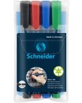 Permanentni markeri Schneider - Maxx 130, 4 boje - 1t