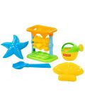 Set za plažu Polesie Toys - Mlin, 5 dijelova, asortiman - 2t