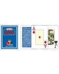 Plastične poker karte Texas Poker - plava leđa - 2t