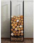 Stalak za drva Cook King - Atos, 120 x 40 x 20 cm, crni - 2t