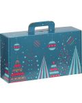 Poklon kutija Giftpack Bonnes Fêtes - Plava, 33 cm - 1t