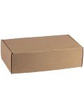 Poklon kutija Giftpack - 34.2 x 25 x 11.5 cm, kraft i siva - 1t