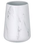 Držač četkica za zube Wenko - Adrada, 8.5 х 12 cm, keramika, bijeli - 1t