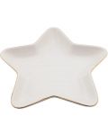 Porculanski tanjur HIT - Zvijezda, 18 cm, bijeli sa zlatom - 1t