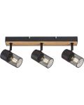 Luster Rabalux - Metta 71153, IP20, 230V, E14, 3x40W, crno s hrastom - 1t