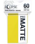 Štitnici za karte Ultra Pro - Eclipse Matte Small Size, Lemon Yellow (60 kom.) - 1t