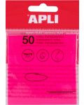 Prozirni samoljepljivi listići Apli - Ružičasti, 75 x 75 mm, 50 komada - 1t