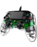 Kontroler Nacon за PS4 - Wired Illuminated Compact Controller, crystal green - 3t