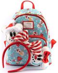 Ruksak Loungefly Disney: Mickey Mouse - Snowman Mickey & Minnie - 4t