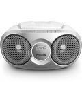 Radio kasetofon Philips - AZ215S, CD, srebrni - 1t