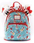 Ruksak Loungefly Disney: Mickey Mouse - Snowman Mickey & Minnie - 1t