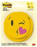 Samoljepivi listići Post-it - Emojis, 4 dizajna emotikona, 60 listova - 1t