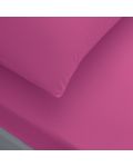 Set plahte s gumicom i jastučnice TAC - 100% pamuk P, za 100 x 200 cm, tamnoroza - 1t