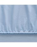 Set plahte s gumicom i jastučnice TAC - 100% pamuk P, za 100 x 200 cm, plava - 2t
