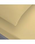 Set plahte s gumicom i jastučnice TAC - 100% pamuk P, za 100 x 200 cm, žuta - 1t