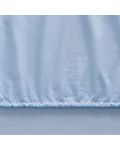 Set plahta s gumicom i 2 jastučnice TAC - 100% pamuk, za 160 x 200 cm, plavi - 2t