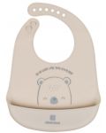 Silikonski podbradak KikkaBoo - Bear with me, Grey - 1t