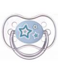 Silikonska duda varalica Canpol - Newborn Baby, u obliku trešnje, 6-18 mjeseci, plava - 1t