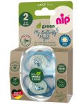 Silikonske dude NIP Green - Noćne, 5-18 mjeseci, 2 komada, plave - 4t