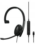 Slušalice s mikrofonom Sennheiser - EPOS SC 130, USB-C, crne - 1t