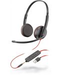 Slušalice s mikrofonom Plantronics - Blackwire C3225 USB-A, crne - 1t