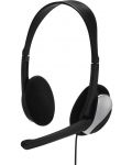 Slušalice s mikrofonom Hama - Essential HS-P100, crne - 1t