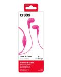 Slušalice s mikrofonom SBS - Mix 10, ružičaste - 5t