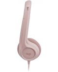 Slušalice s mikrofonom Logitech - H390, ružičaste - 2t