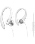 Sportske slušalice s mikrofonom Philips - TAA1105WT, bijele - 1t