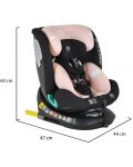 Autosjedalica Moni - Serengeti, IsoFix, I-Size, 40-150 cm, ružičasta - 11t