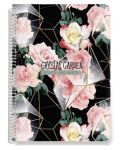 Bilježnica Black&White Crystal Garden - В5, 140 listova, asortiman - 1t