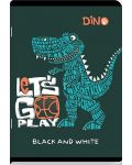 Školska bilježnica Black&White - Dinosauri i čudovišta, A5, 24 lista, veliki kvadrati, asortiman - 5t