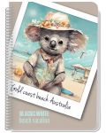 Bilježnica sa spiralom Black&White Beach Vacation - A4, 60 listova, široki redovi, asortiman - 3t
