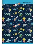 Školska bilježnica Keskin Color UFO - А4, 60 listova, široki redovi, asortiman - 2t