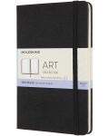 Bilježnica s tvrdim koricama Art Sketchbook - Crna, bijeli listovi - 1t
