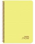 Bilježnica Keskin Color - Pastel Show, A4, široke linije, 72 lista, asortiman - 1t