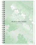 Bilježnica sa spiralom Black&White - Luxury Flowers, A4, 100 listova, 2 teme, asortiman - 4t