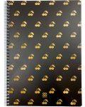 Bilježnica sa spiralom Lizzy Card - Cornell Cherry Gold, A4, 70 listova, široki redovi - 1t